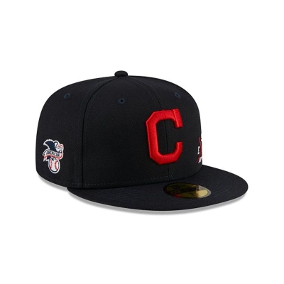 Blue Cleveland Indians Hat - New Era MLB Multi 59FIFTY Fitted Caps USA0759463